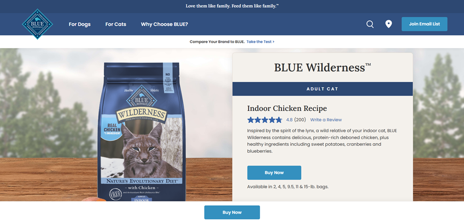 Blue Buffalo Indoor Health Cat Food