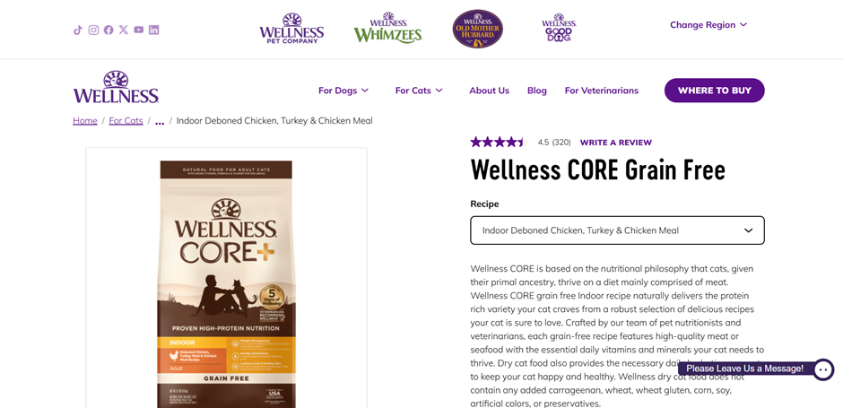 Wellness Core Grain-Free Indoor Formula