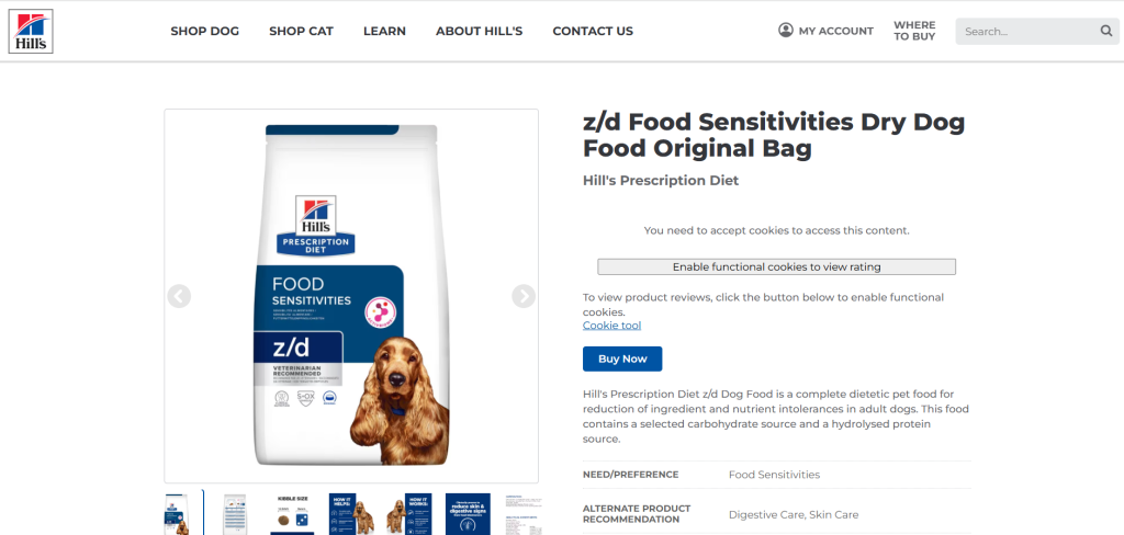 Hydrolized protein dog food